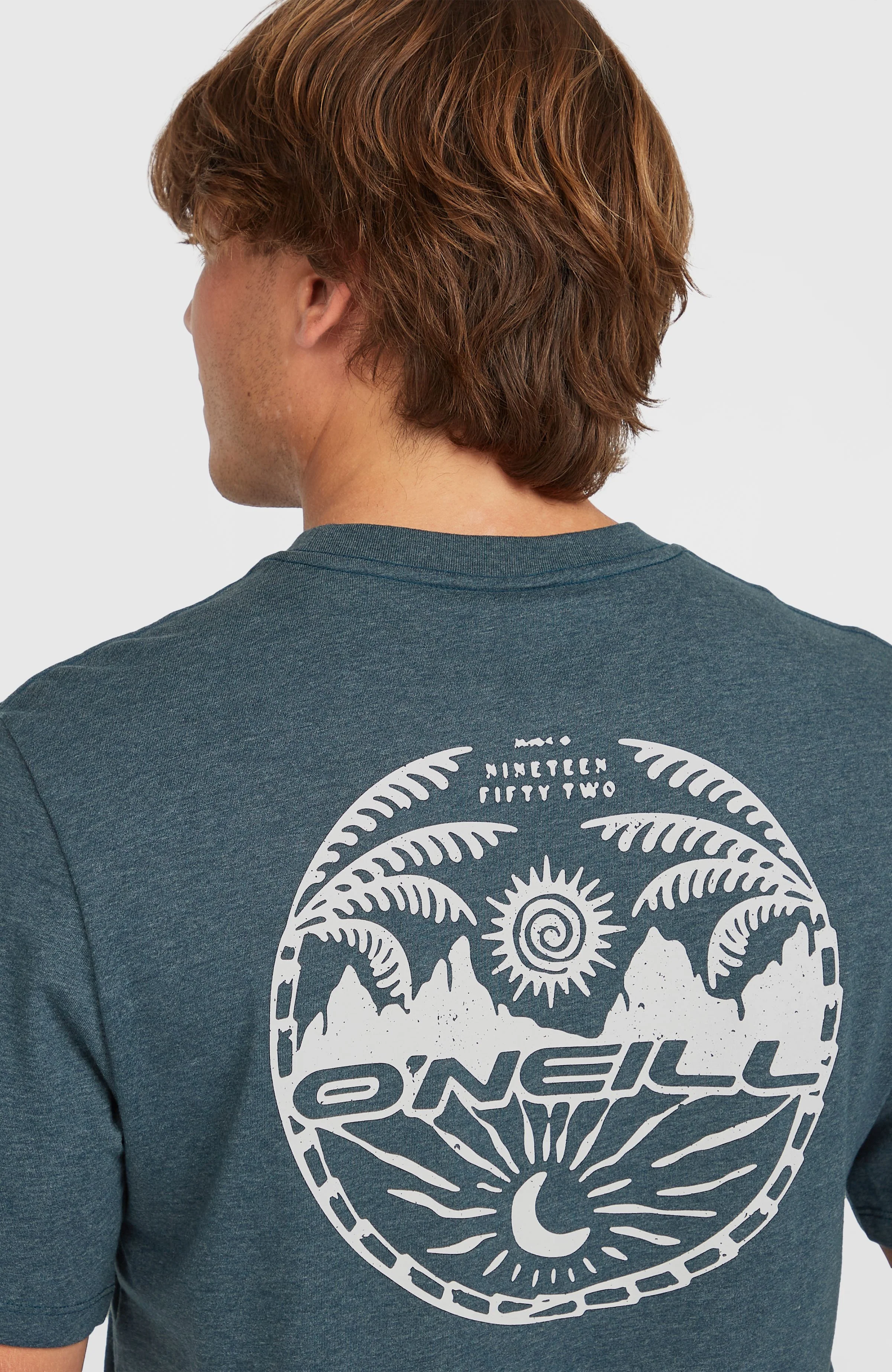 Back Print T-Shirt | Alma Steel Melange - Image 2
