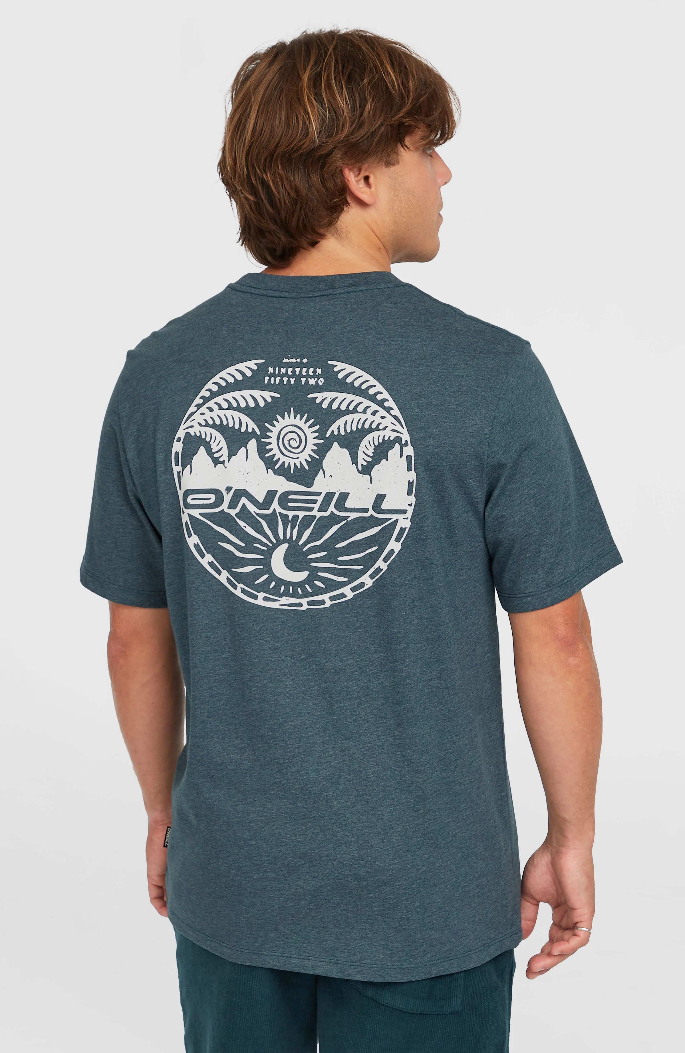 Back Print T-Shirt | Alma Steel Melange - Image 3