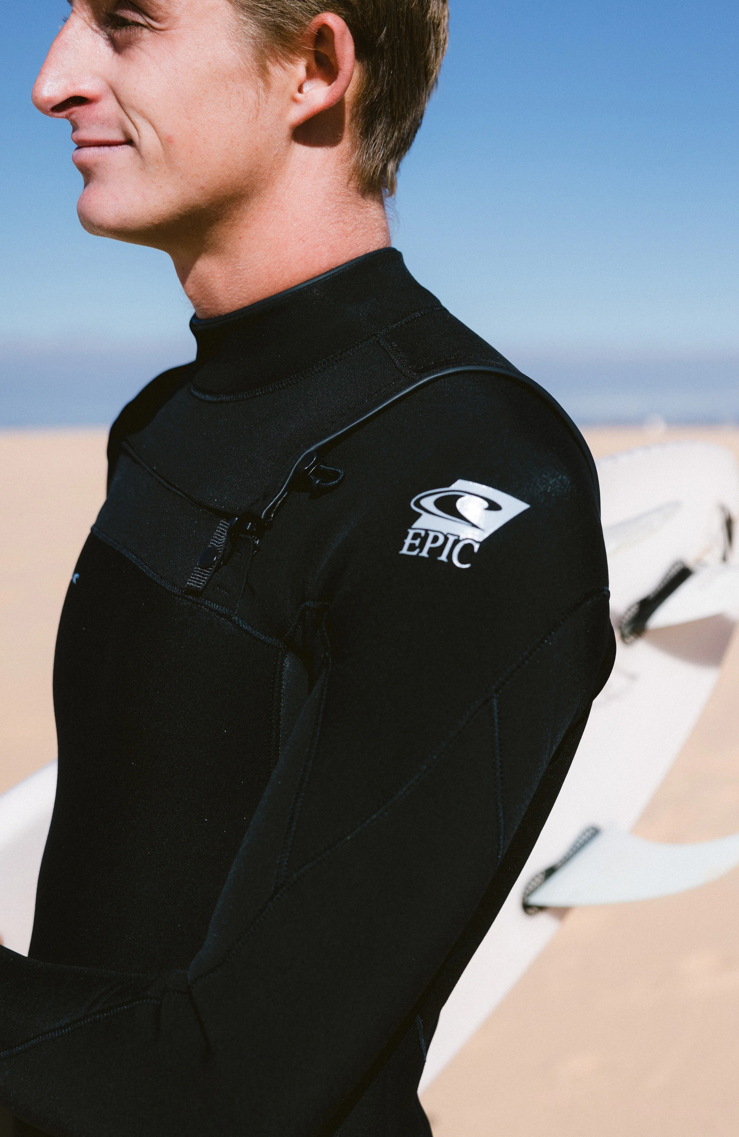Epic 5/4mm Chest Zip Full Wetsuit | A05 BLK/BLK/BLK - Image 2