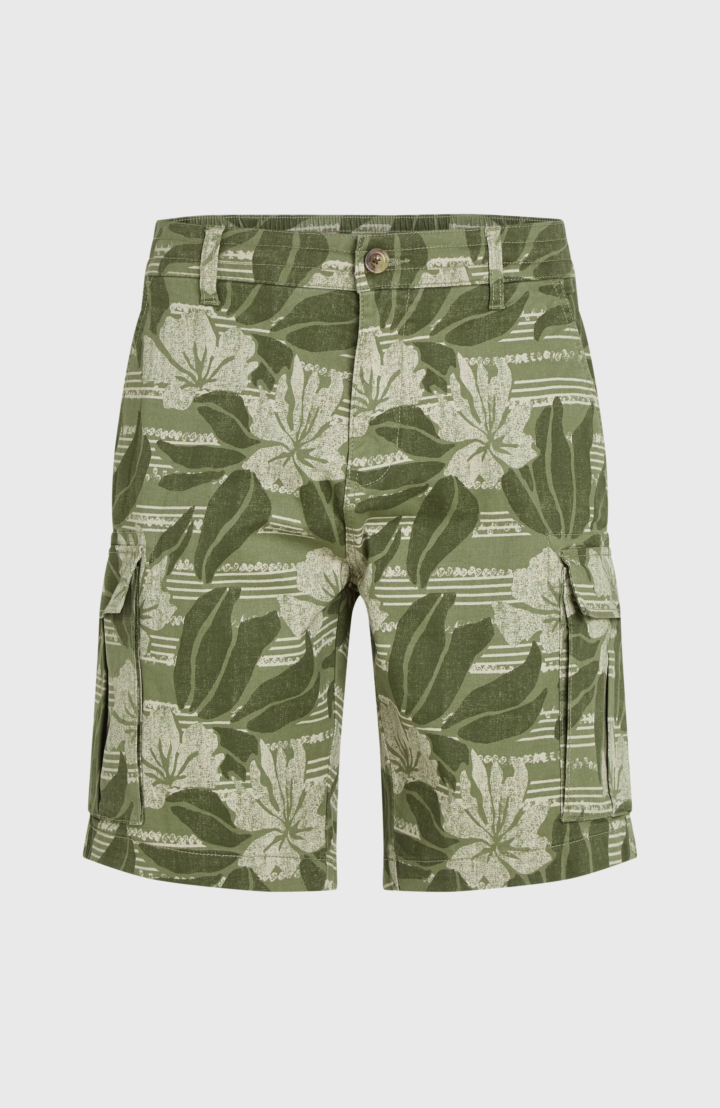 Essentials Cargo-Shorts | Green Tonal Dusty Flower - Image 5
