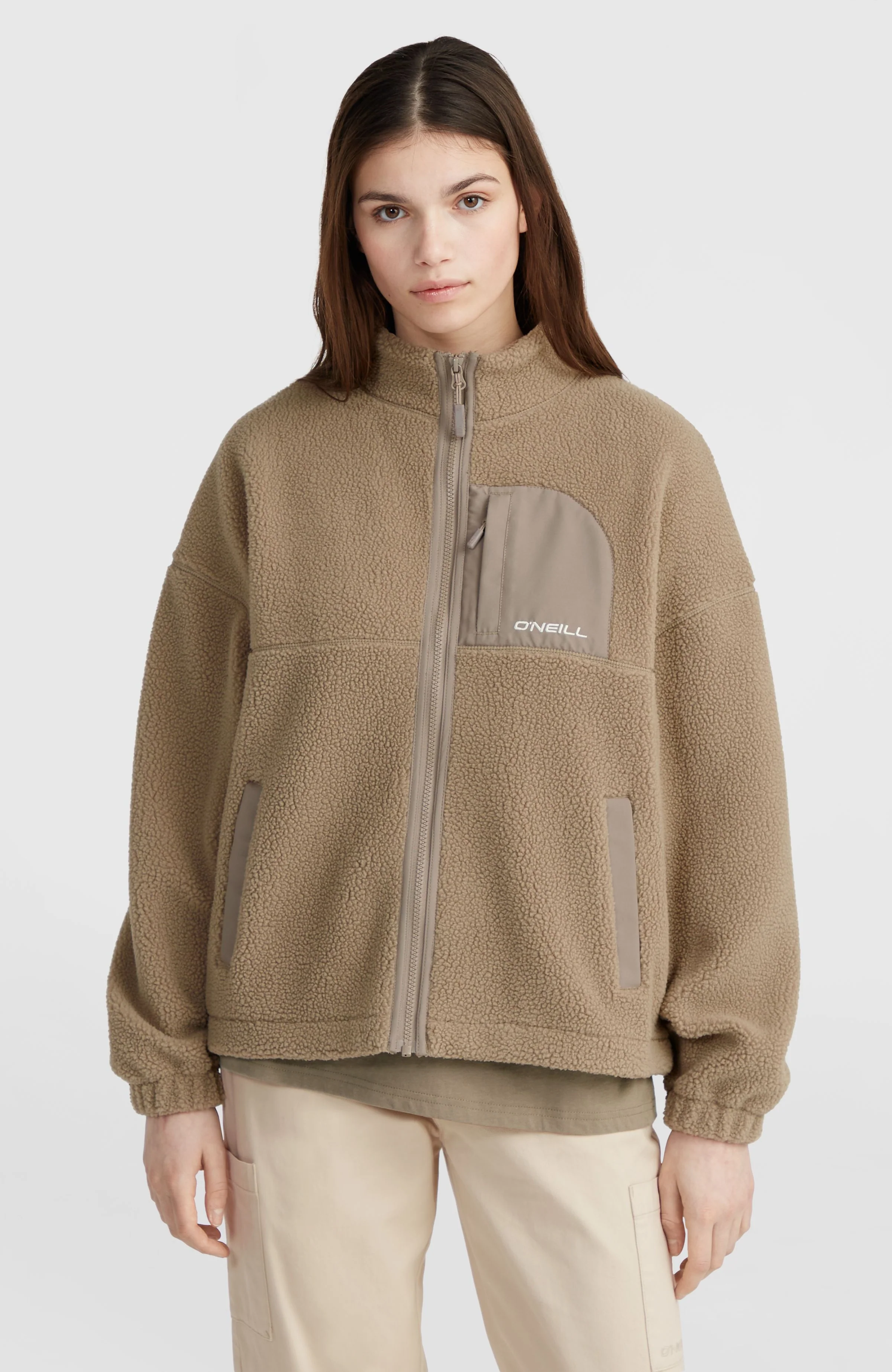 Flauschige Fleecejacke mit Reißverschluss | Concrete