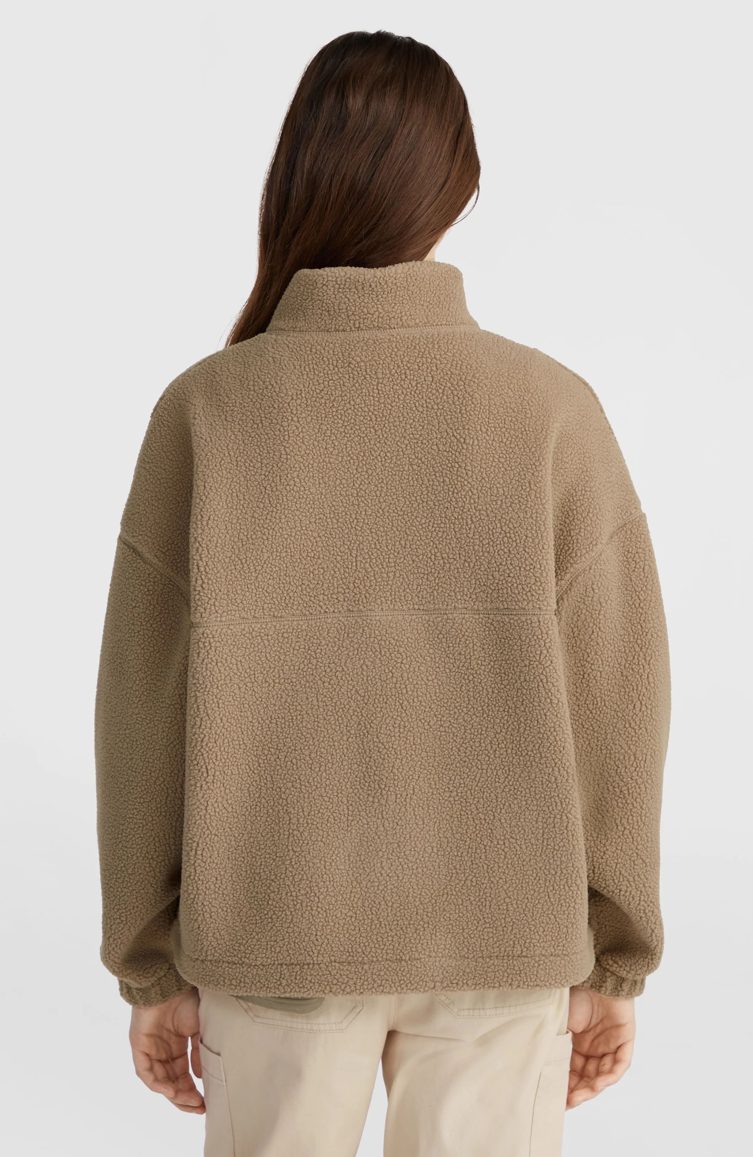 Flauschige Fleecejacke mit Reißverschluss | Concrete - Image 4