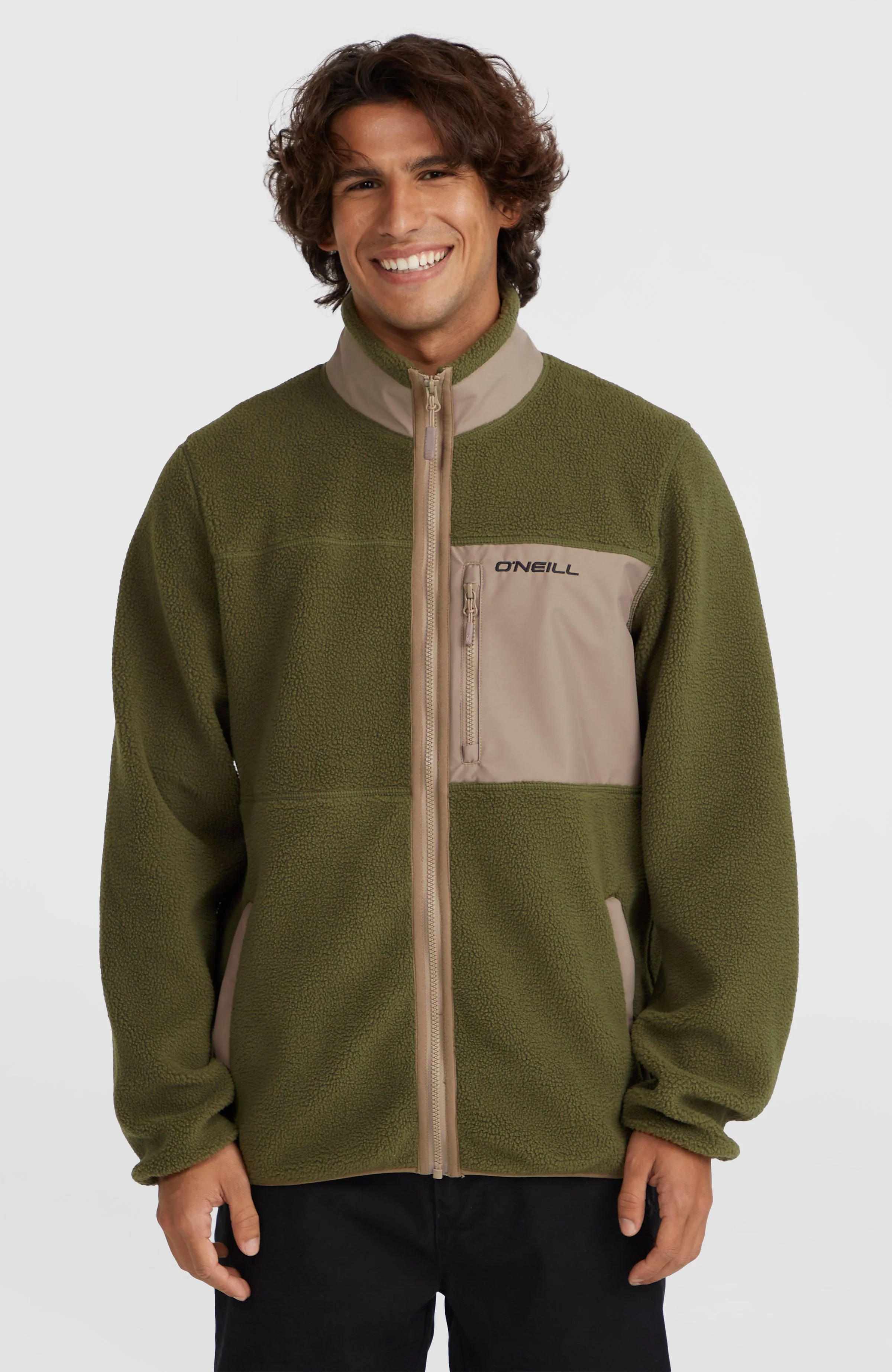 Flauschige Fleecejacke mit Reißverschluss | Forest Night