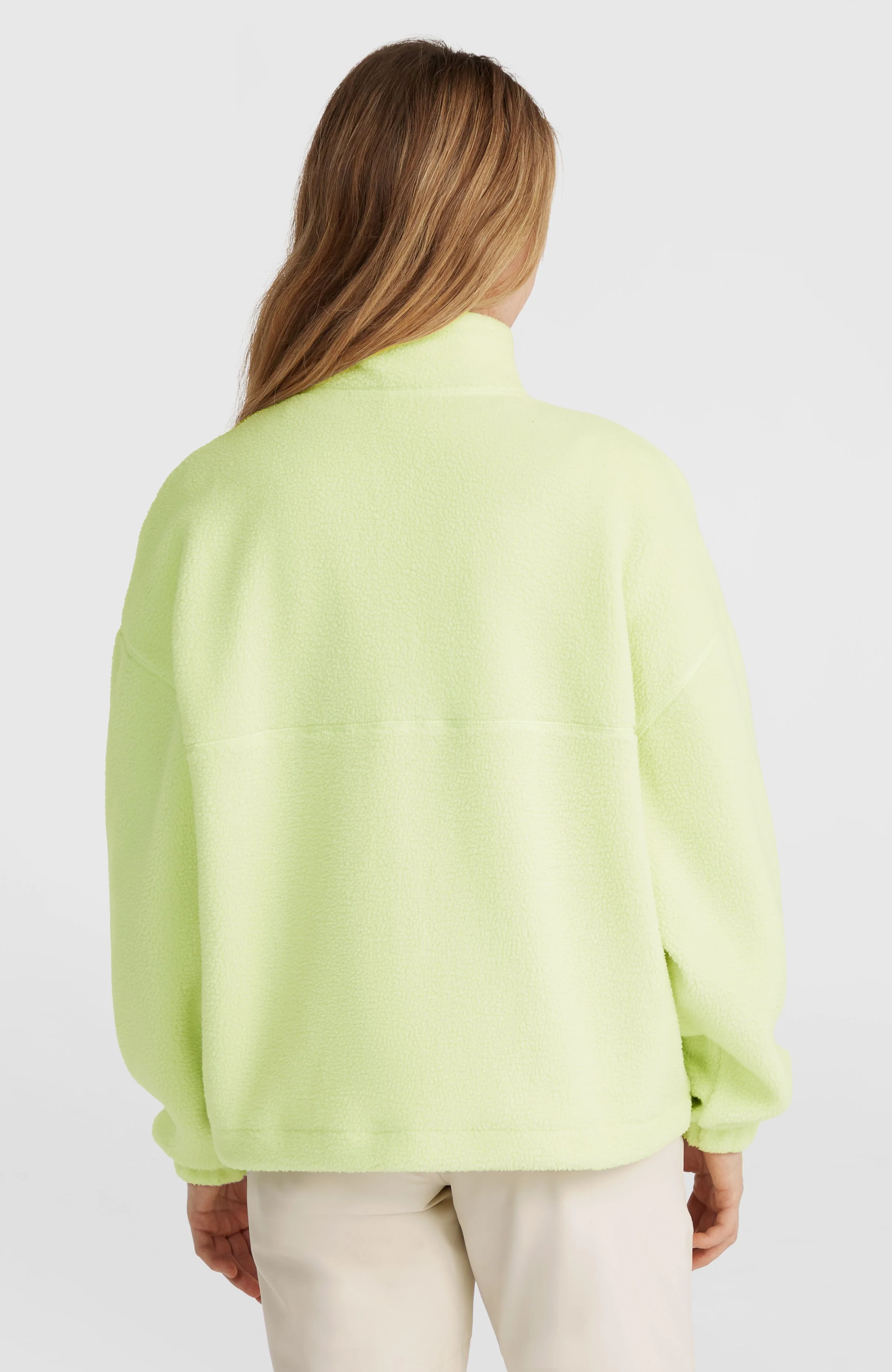 Flauschige Fleecejacke mit Reißverschluss | Lime Wash - Image 5
