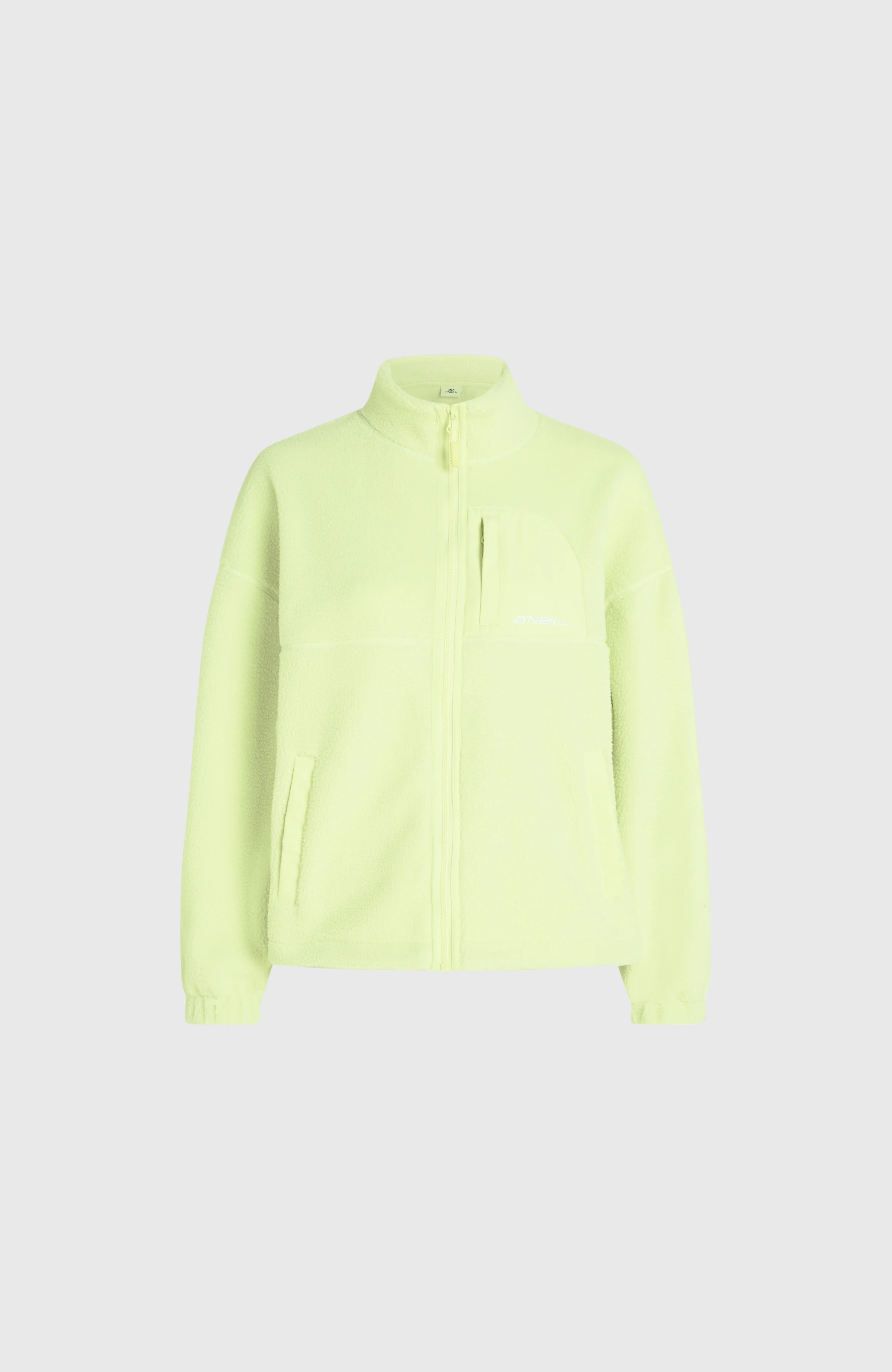 Flauschige Fleecejacke mit Reißverschluss | Lime Wash - Image 6