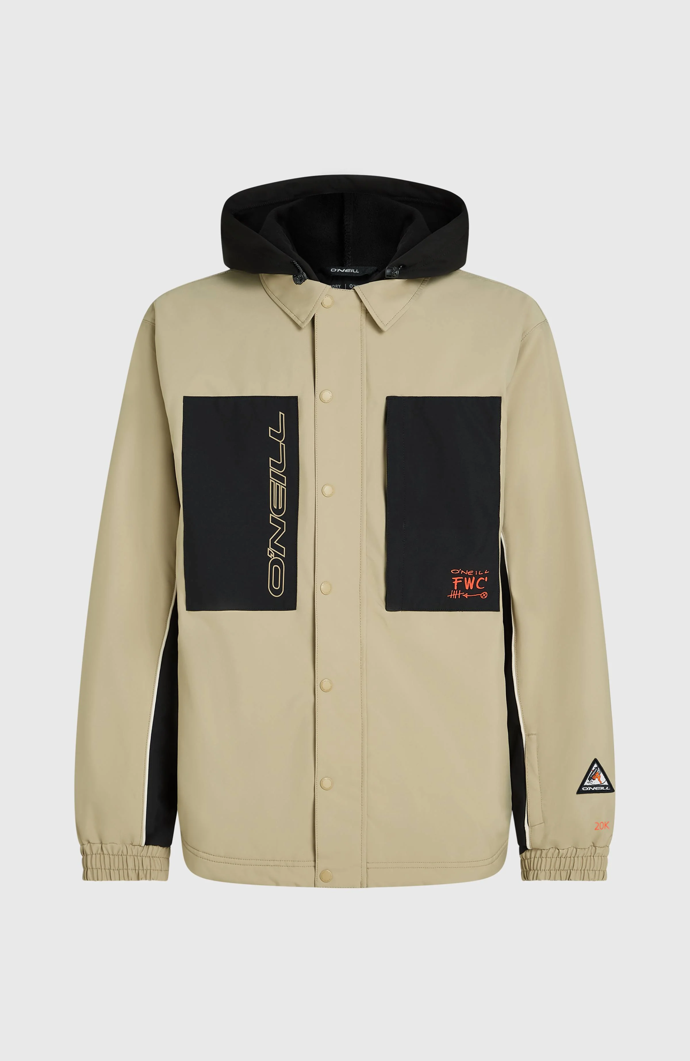 FWC'Play Shacket Ski- und Snowboardjacke | Olive Blush Colour Block - Image 9
