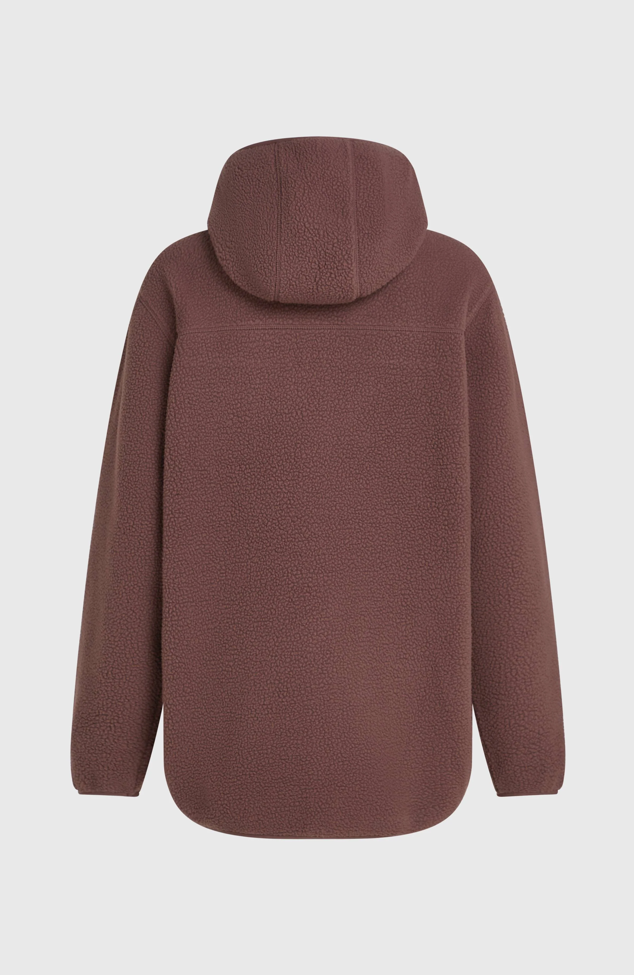 Must-Have Long High-Pile Fleecejacke mit durchgehendem Reißverschluss | Purple Gray - Image 7