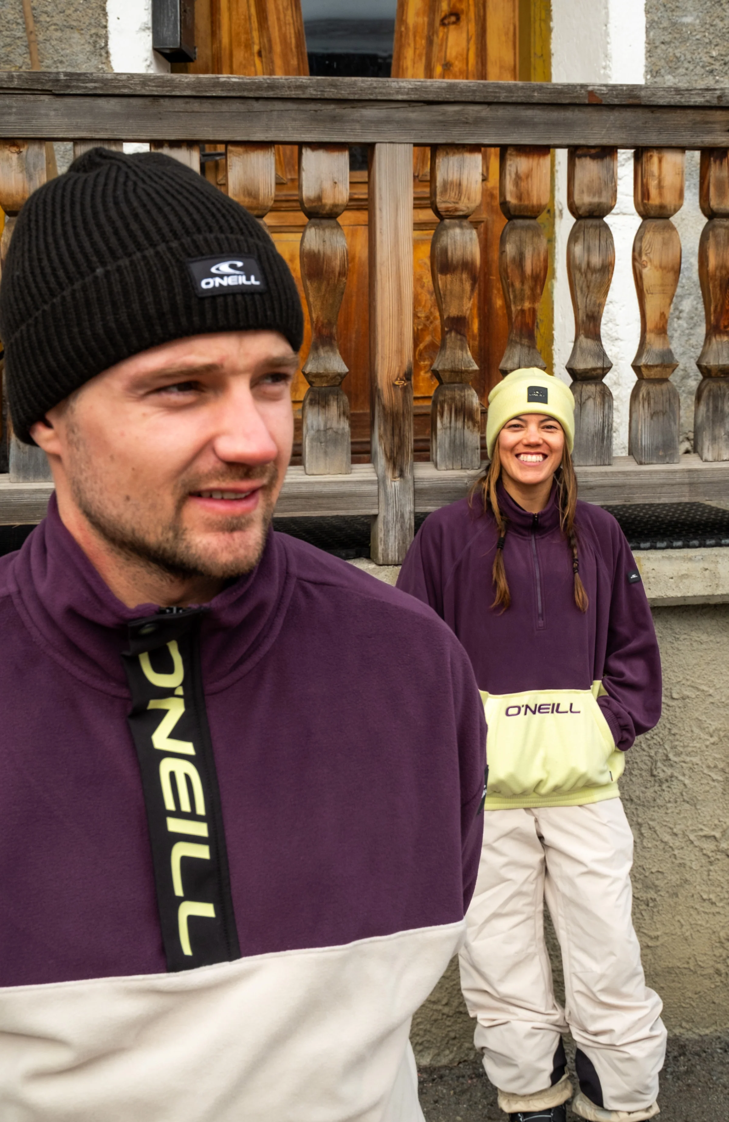 O'Riginals Polartec® 100 Fleecepullover | Aubergine Colour Block - Image 2