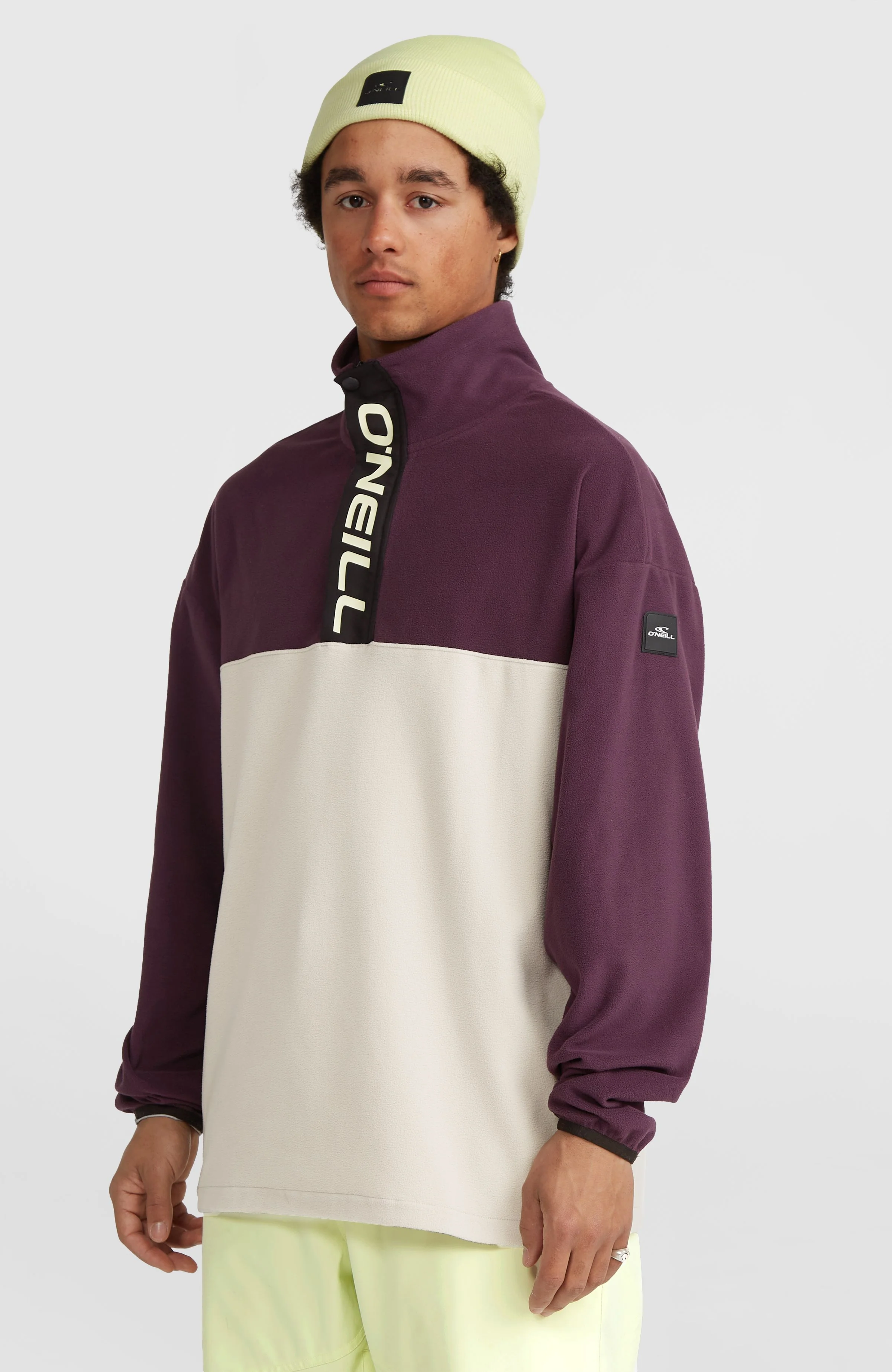 O'Riginals Polartec® 100 Fleecepullover | Aubergine Colour Block - Image 4