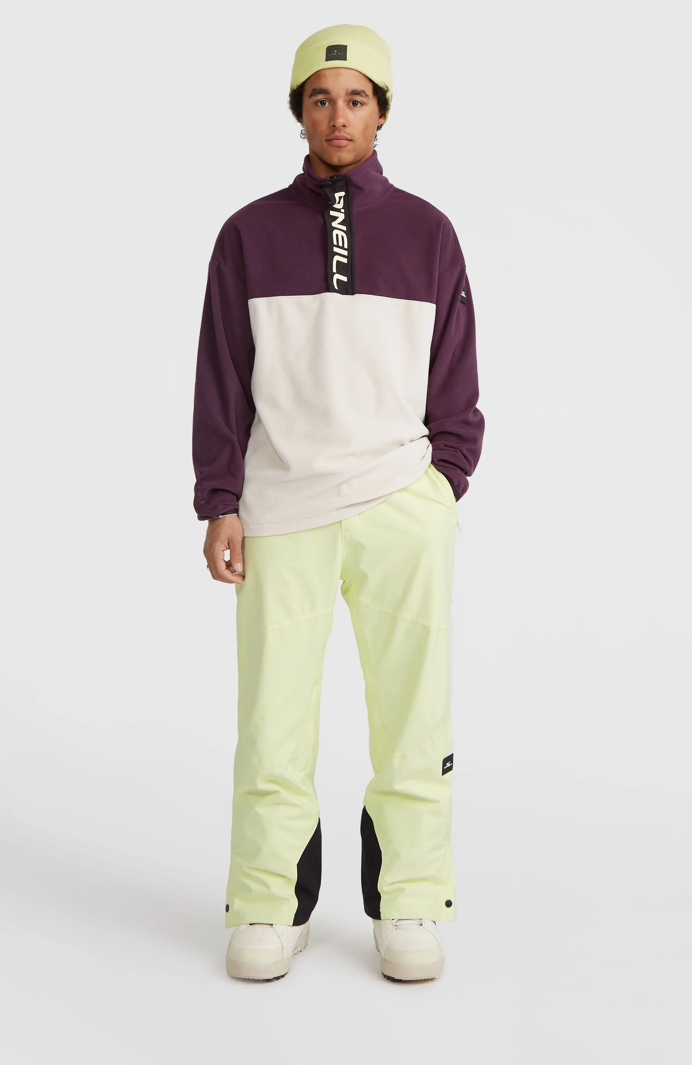 O'Riginals Polartec® 100 Fleecepullover | Aubergine Colour Block - Image 6
