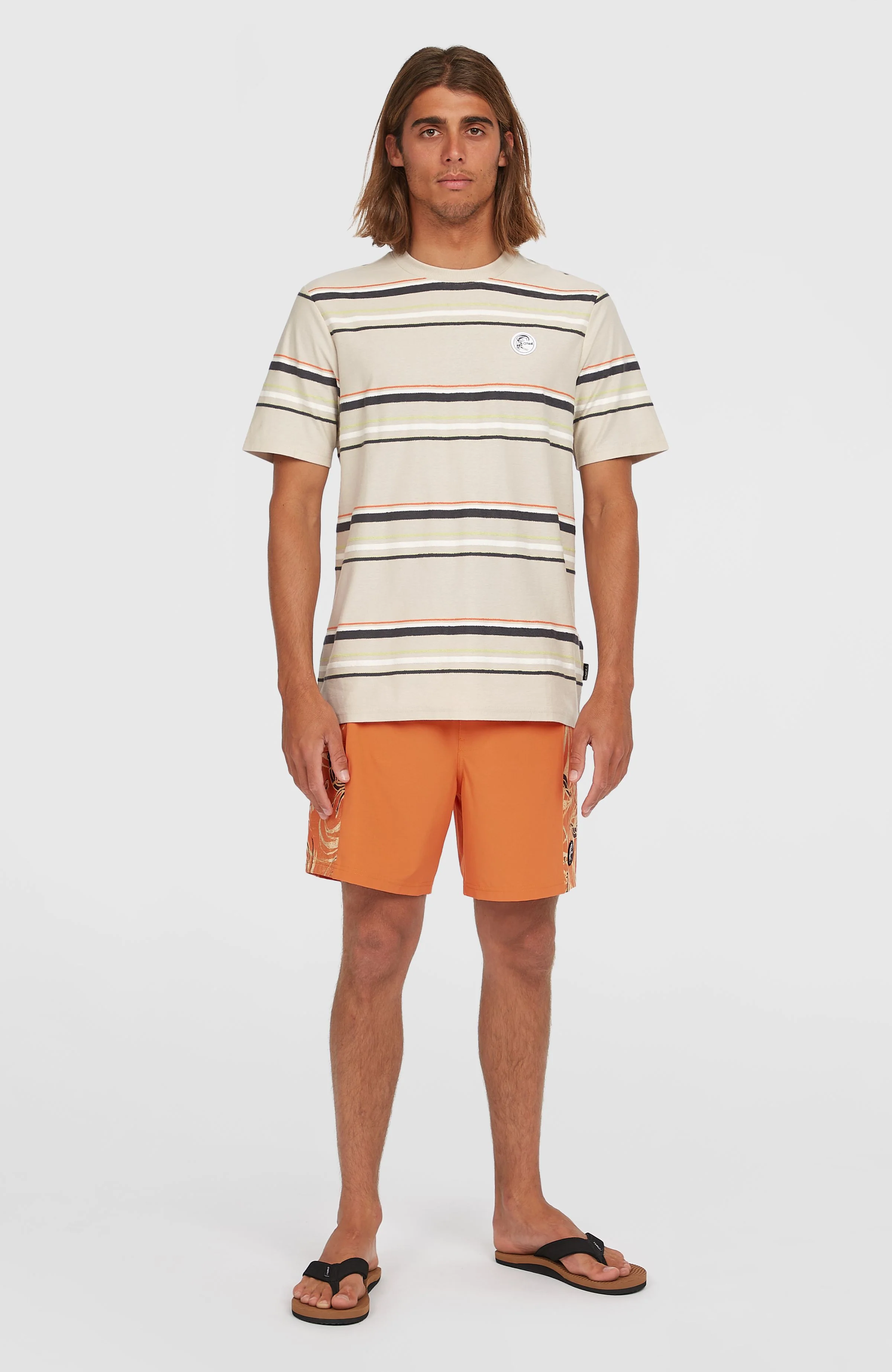 O'Riginals Stripe T-Shirt | Beige Originals Retro Stripe - Image 4