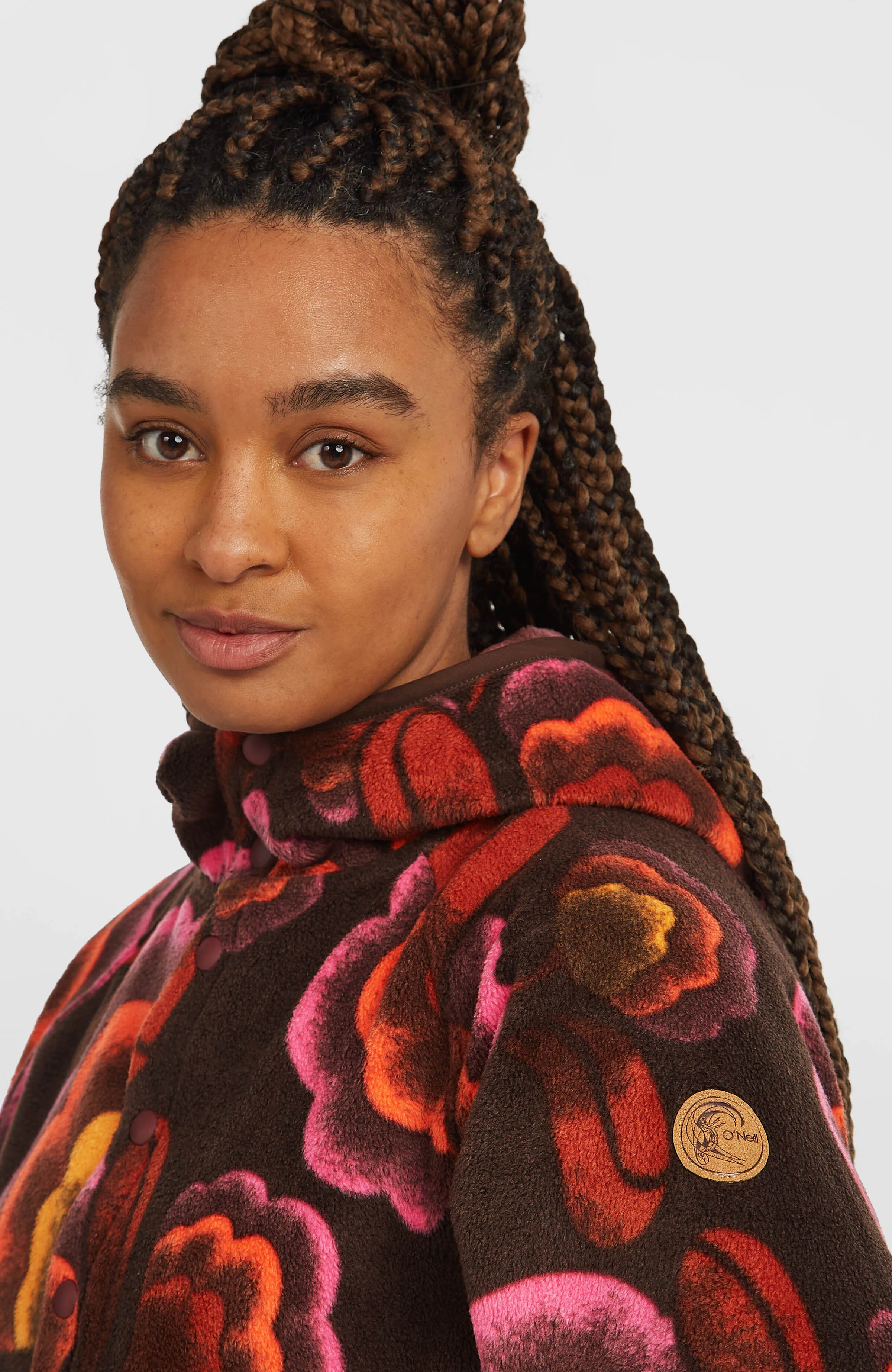 O'Riginals Superfleece Hoodie | Brown Originals Flower - Image 2