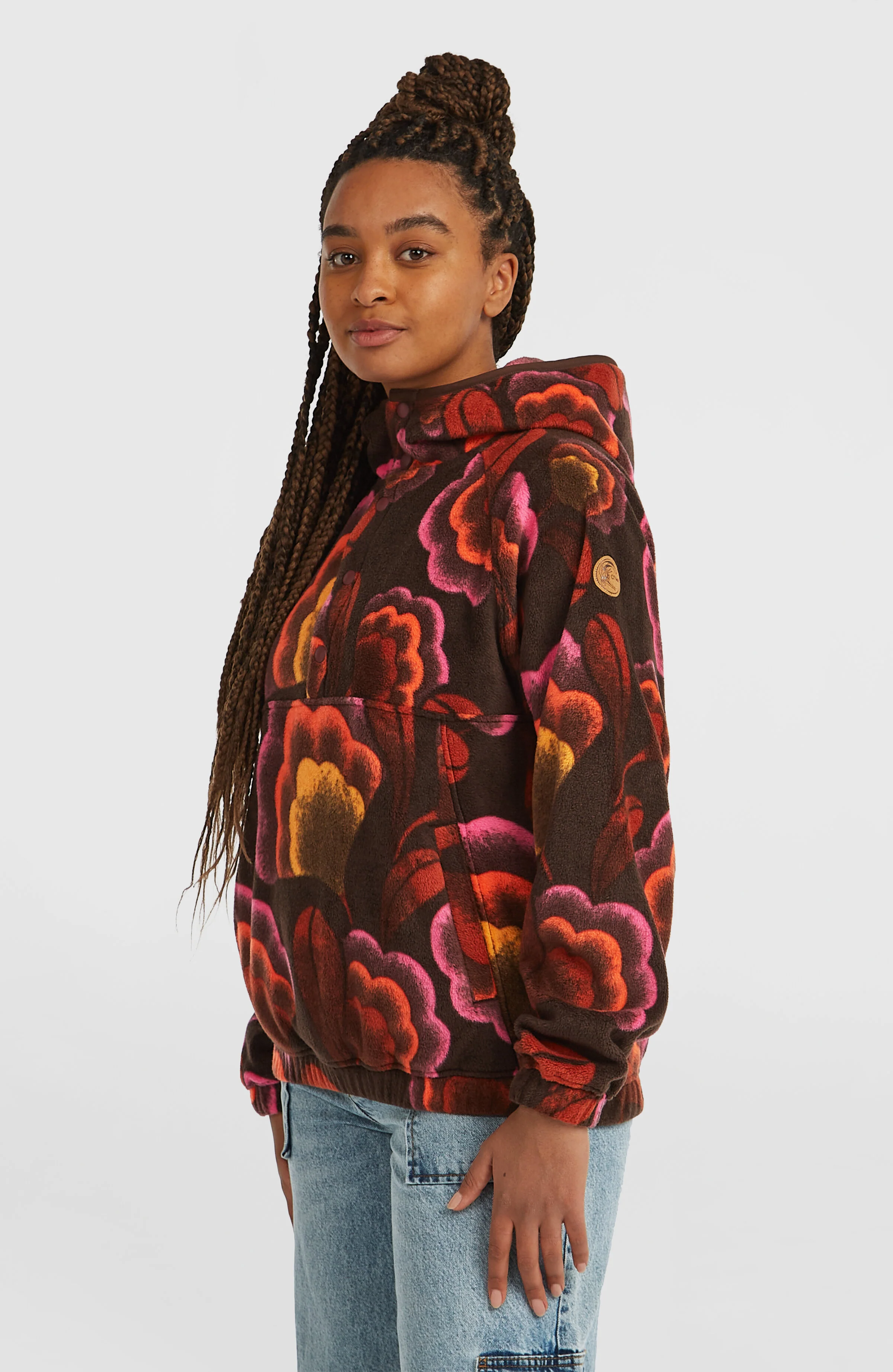 O'Riginals Superfleece Hoodie | Brown Originals Flower - Image 3
