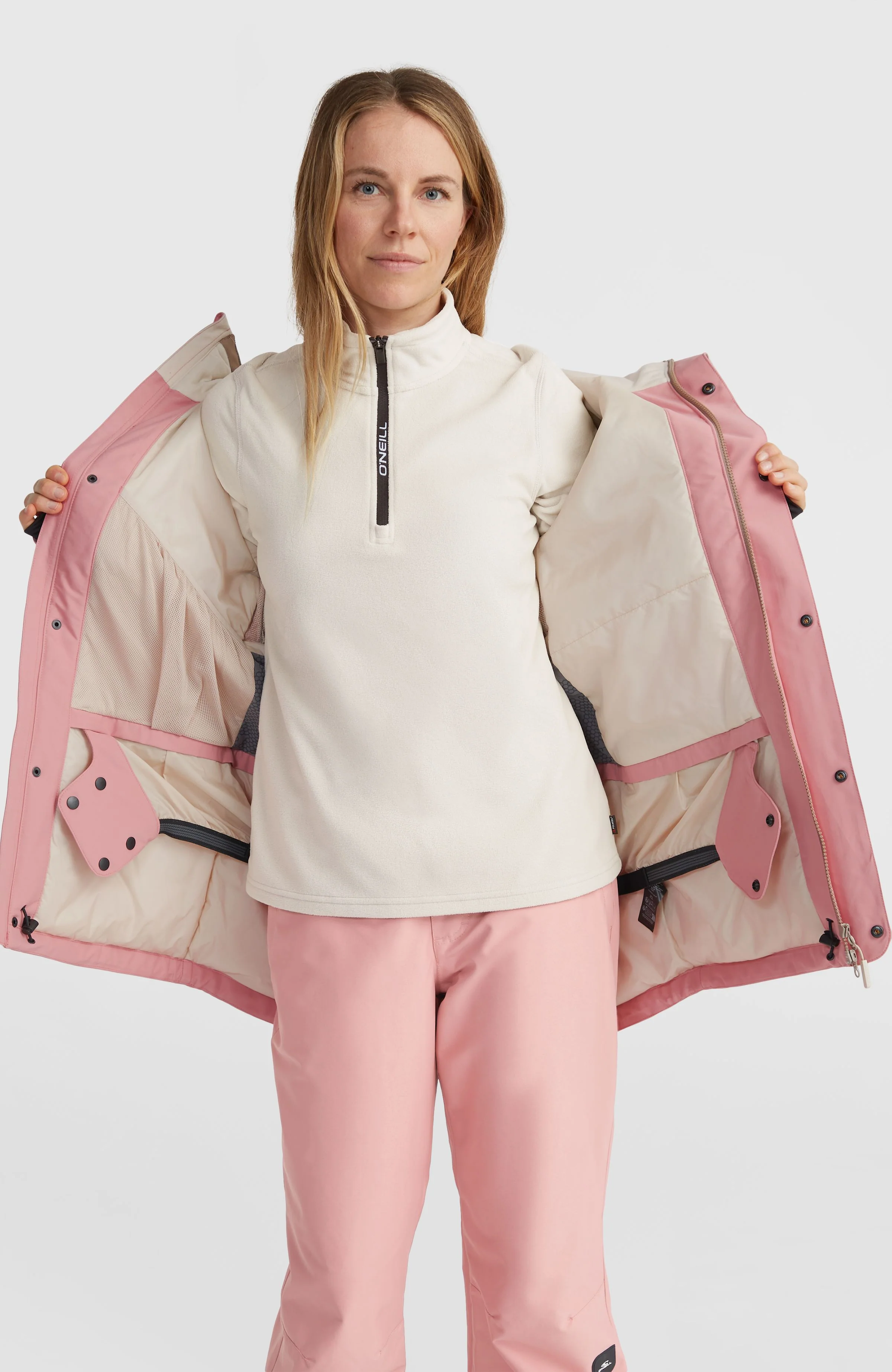 Utility Hybrid-Skijacke | Genuine Pink Colour Block - Image 4