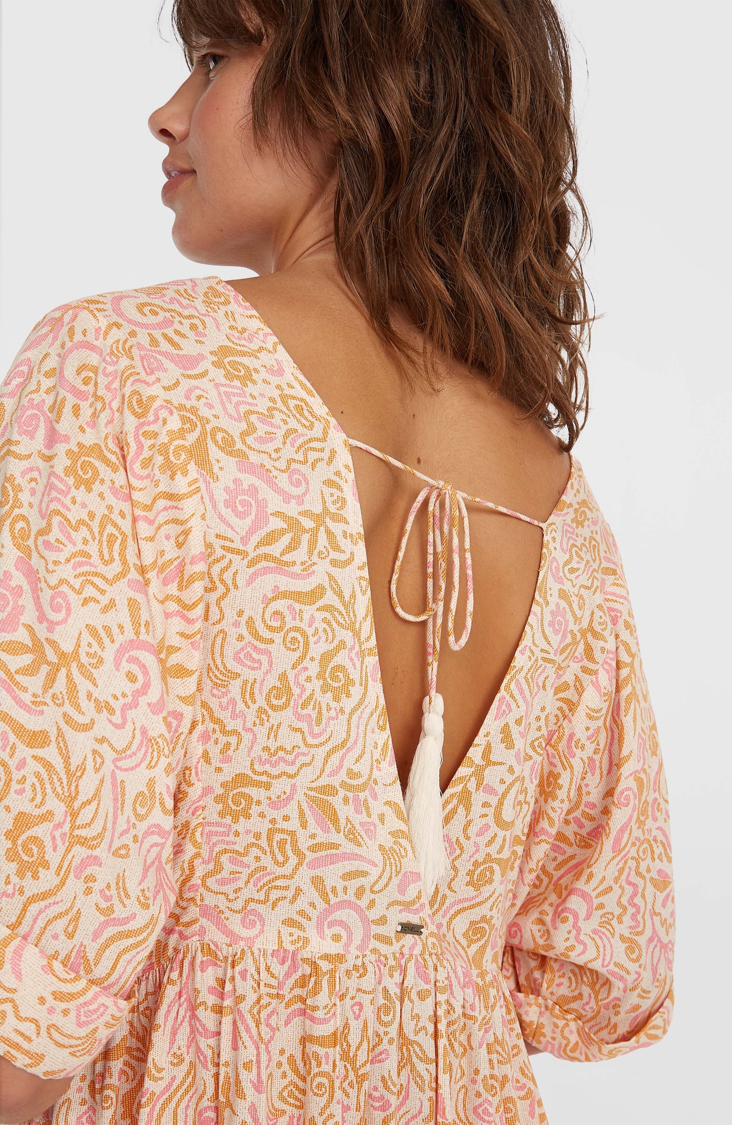 Women of the Wave Maxikleid | White Abstract Wave - Image 2